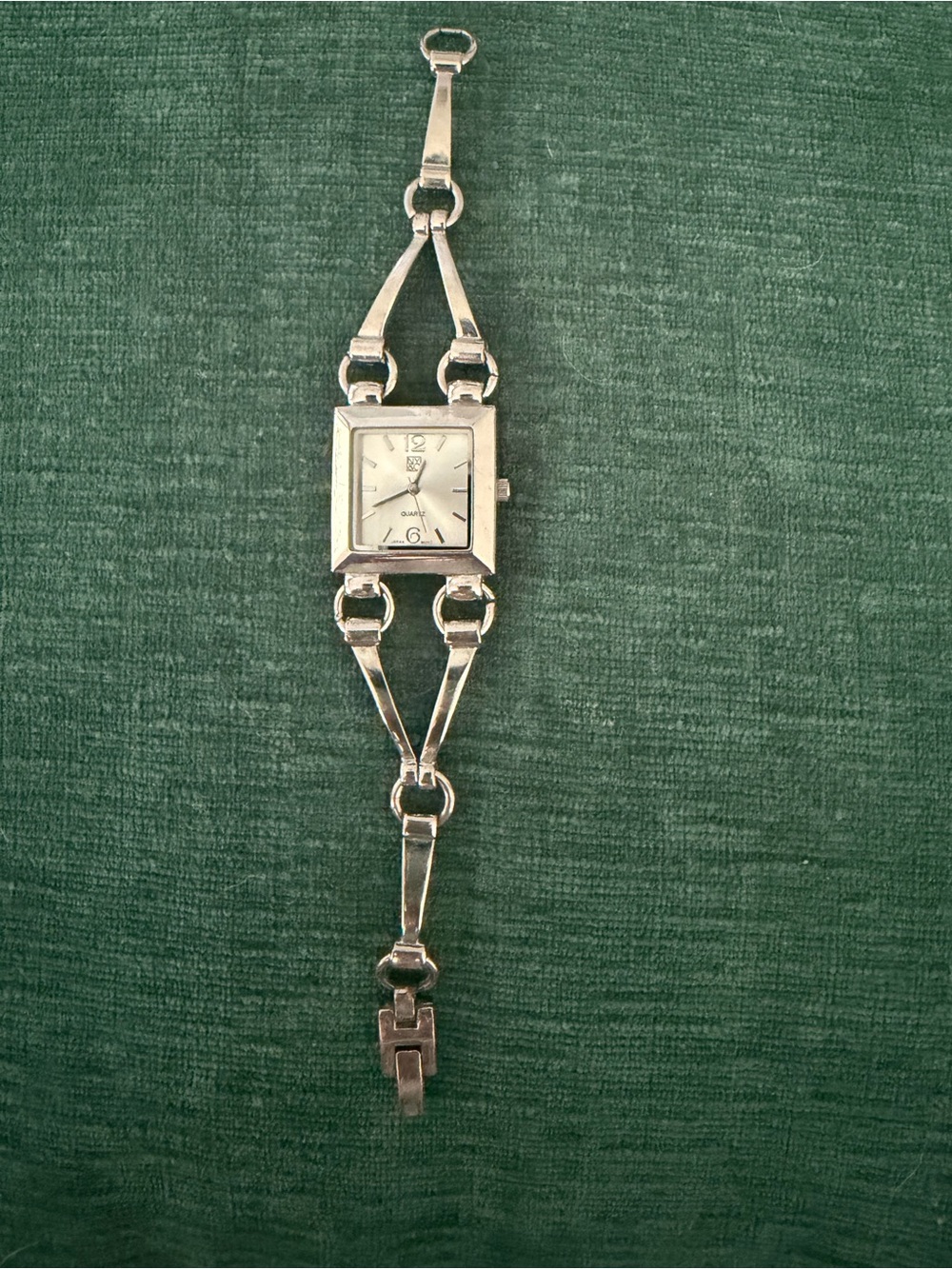 New York & Company Silver-Tone Square Dial Bracelet Watch